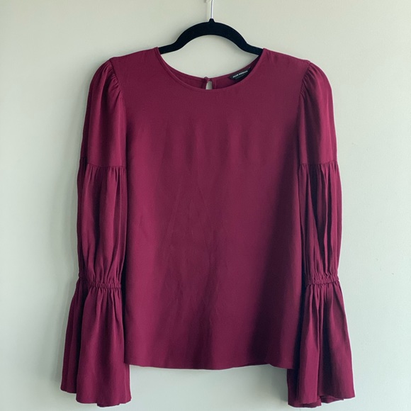 Club Monaco Burgundy Blouse - Picture 1 of 5